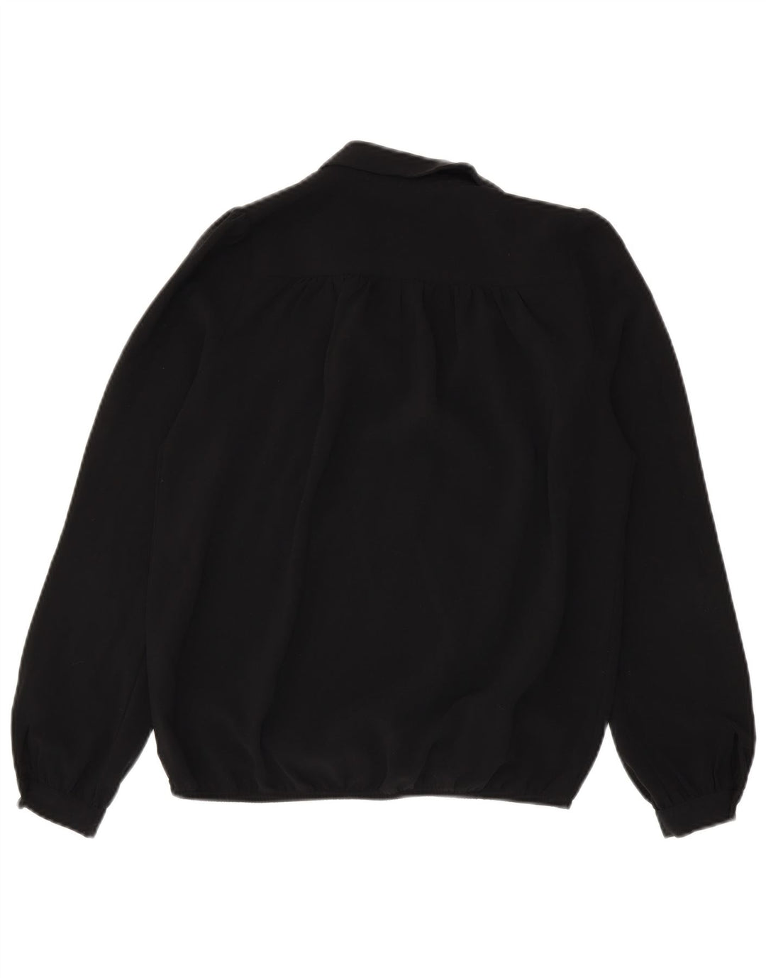 Blusa feminina Sisley manga comprida oversized UK 6 XS preto poliéster