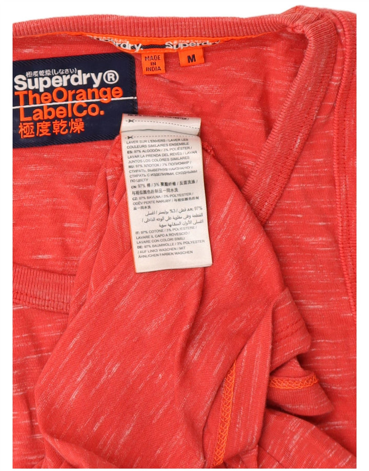 SUPERDRY colete masculino de algodão manchado vermelho médio