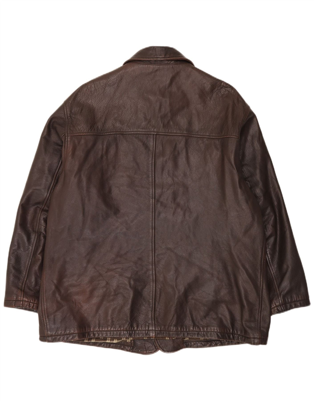 Jaqueta de couro masculina Harry&Moore IT 54 2XL couro marrom