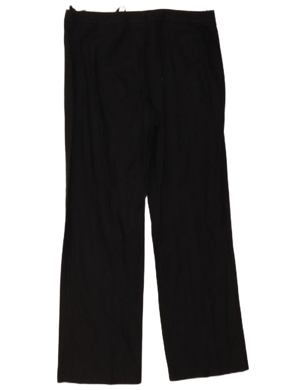 Calça feminina reta casual Marks & Spencer Reino Unido 14 grande W36 L33 preta