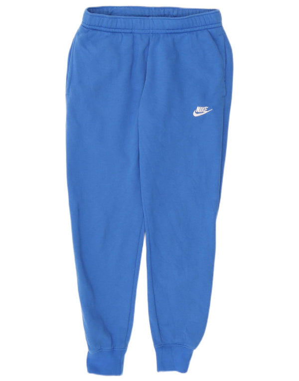 Calça de treino feminina Nike Joggers UK 10 pequeno azul algodão