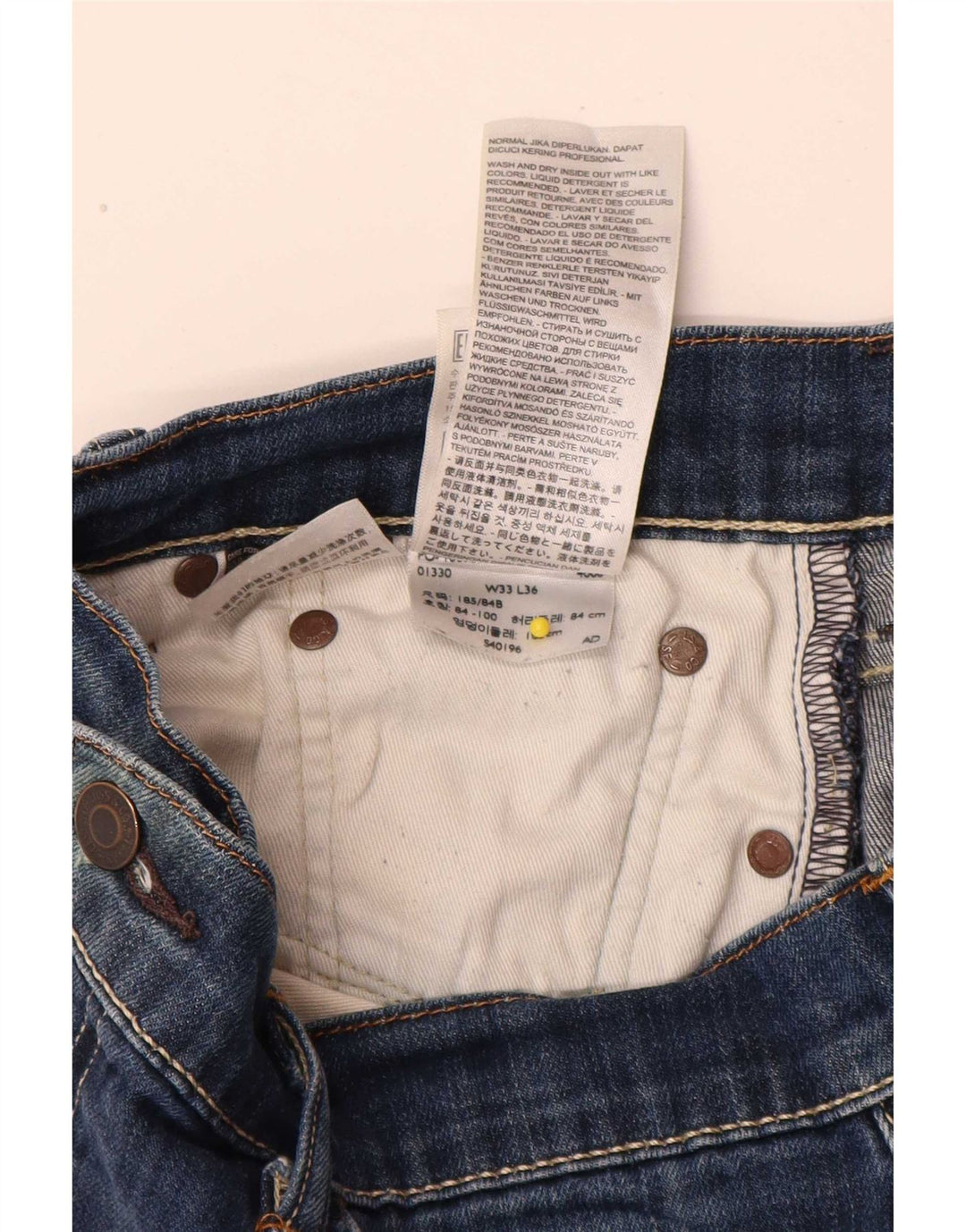Levi's Masculino 504 Straight Jeans W34 L36 Azul Algodão
