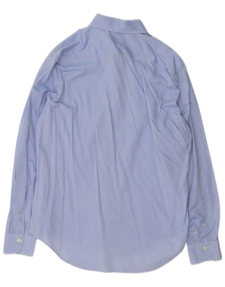 Camisa masculina Fay tamanho 44 17 1/2 XL algodão azul
