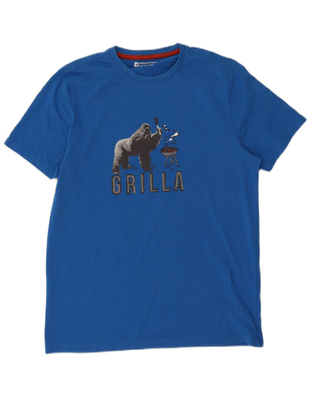 Camiseta gráfica masculina Mountain Warehouse algodão azul médio
