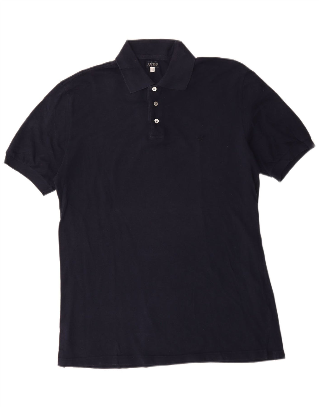 Camisa polo masculina Armani Jeans grande algodão azul marinho