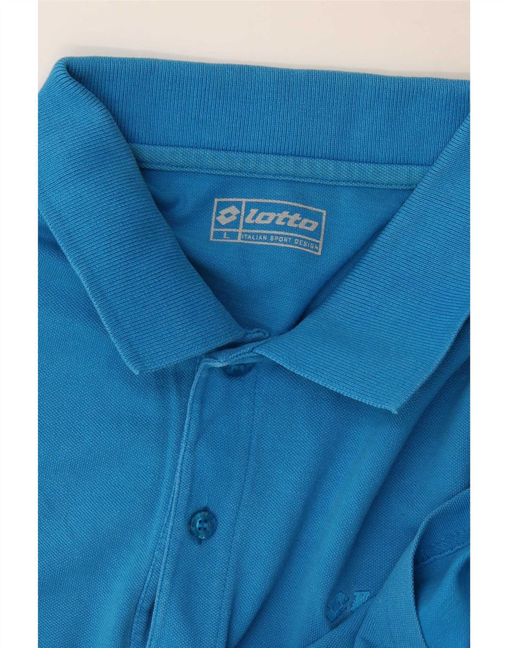 Camisa polo masculina Lotto grande algodão azul
