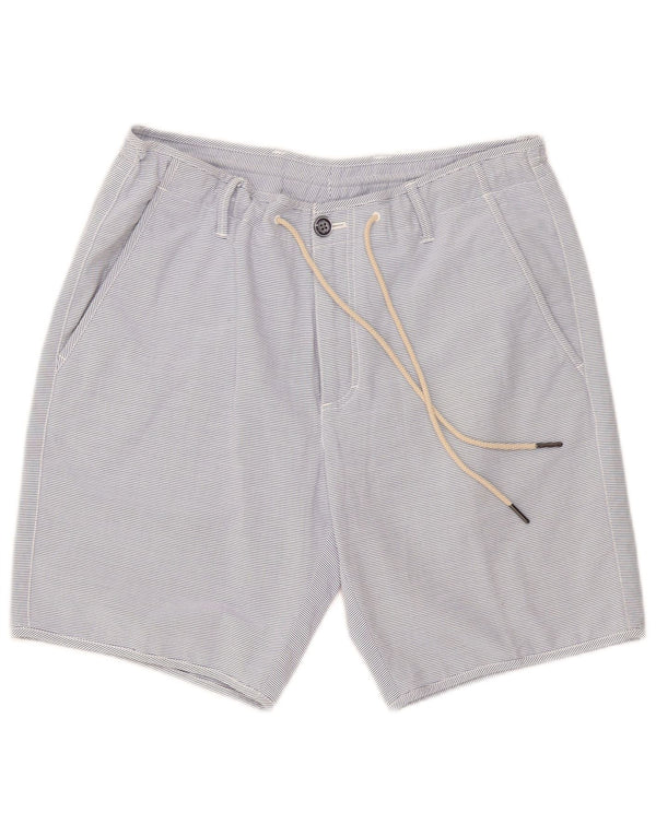 Shorts Chino Masculino Massimo Dutti EU 42 Grande W32 Azul Riscas de Giz