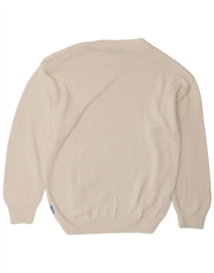 Suéter masculino Carrera com gola redonda XL algodão branco