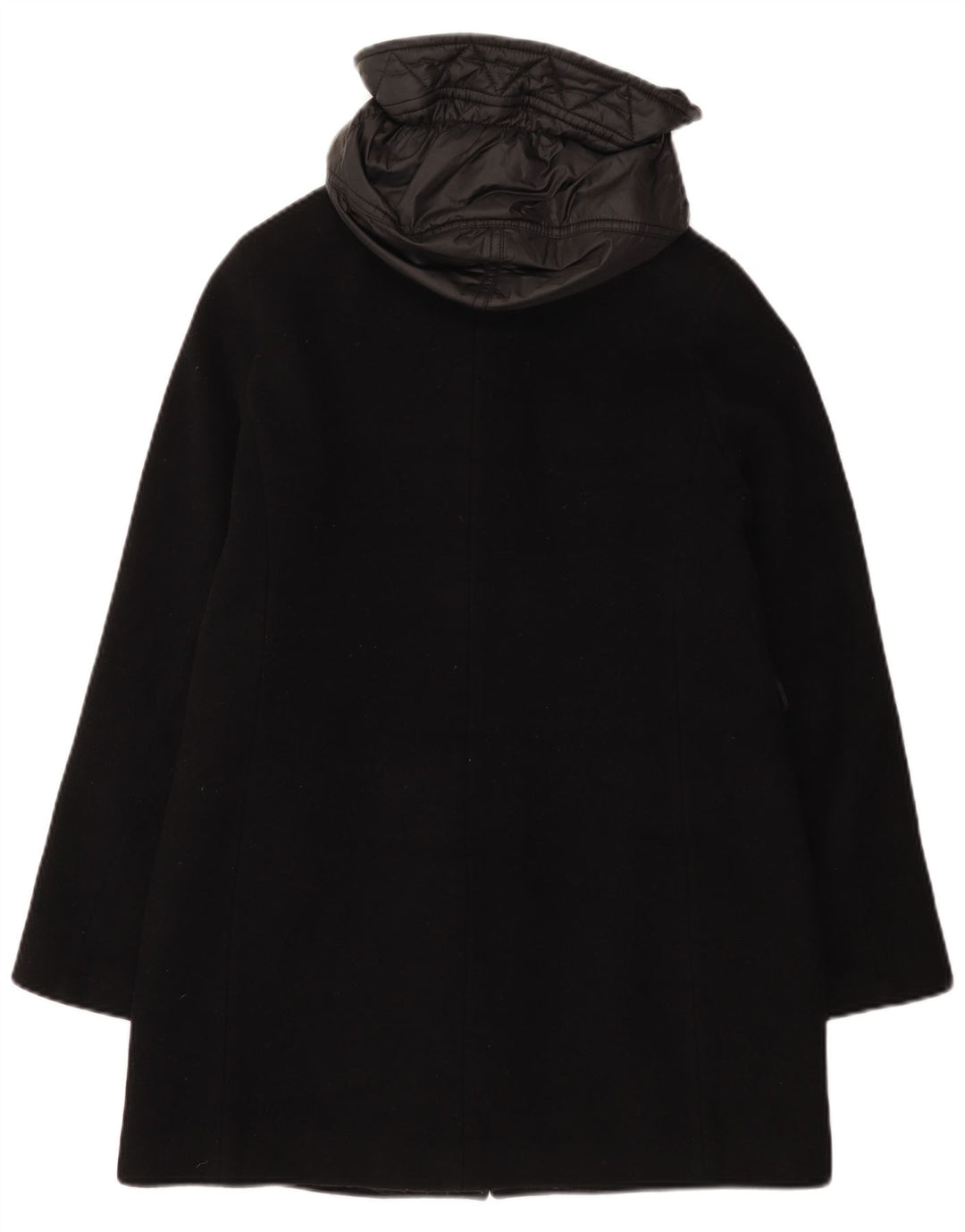 Casaco corta-vento feminino Fay com capuz alternado Reino Unido 14 grande lã preta