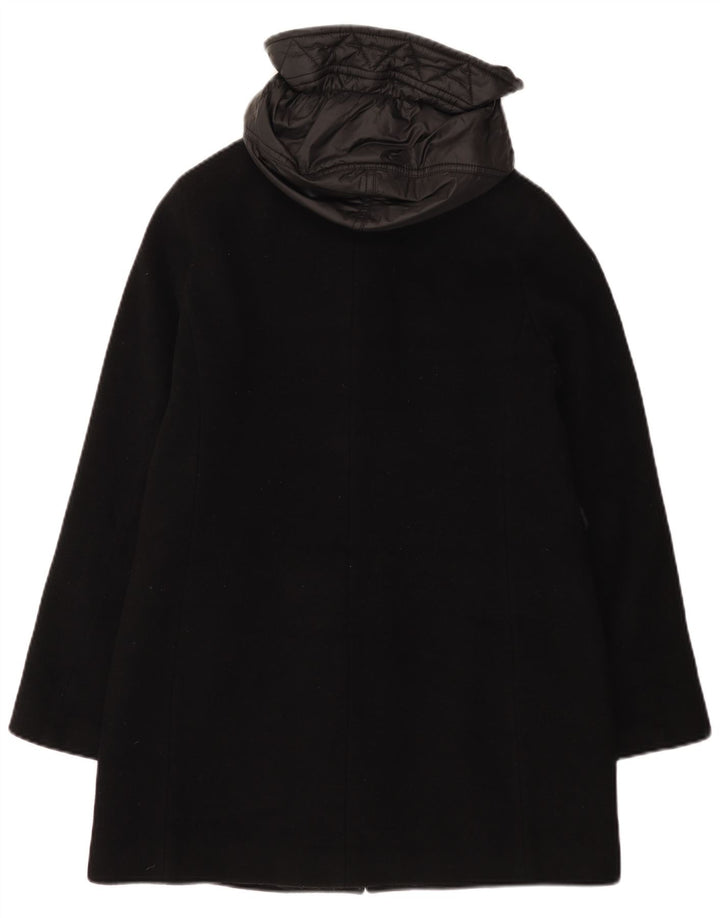 Casaco corta-vento feminino Fay com capuz alternado Reino Unido 14 grande lã preta