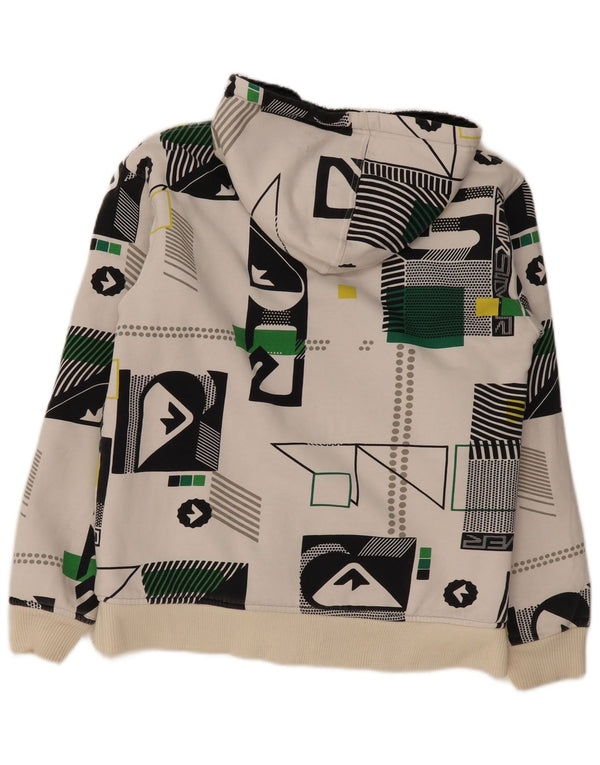 Suéter Quiksilver Boys Graphic Zip com capuz 15-16 anos branco geométrico