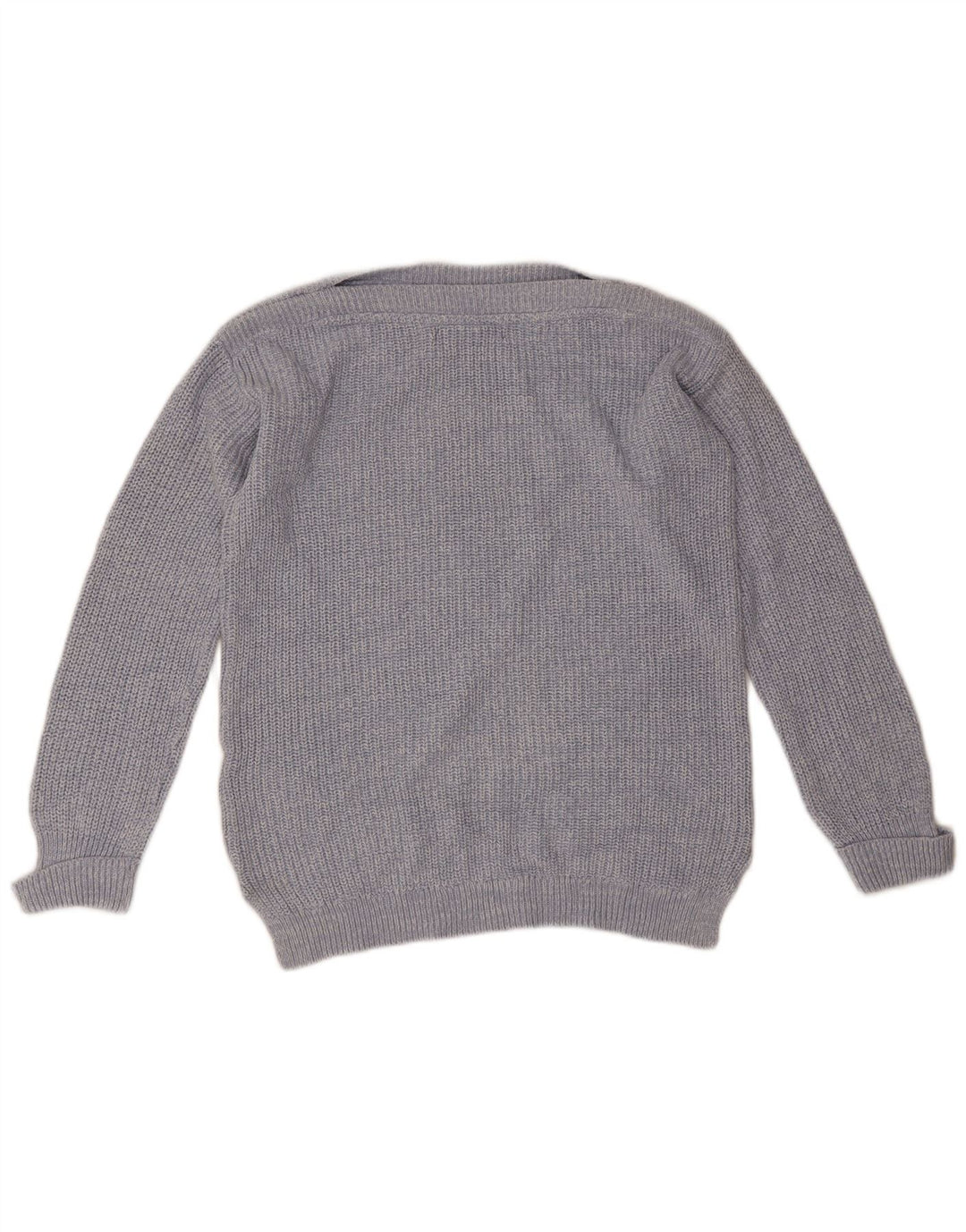 Suéter feminino Marks & Spencer grande com gola canoa Reino Unido 10 pequeno azul
