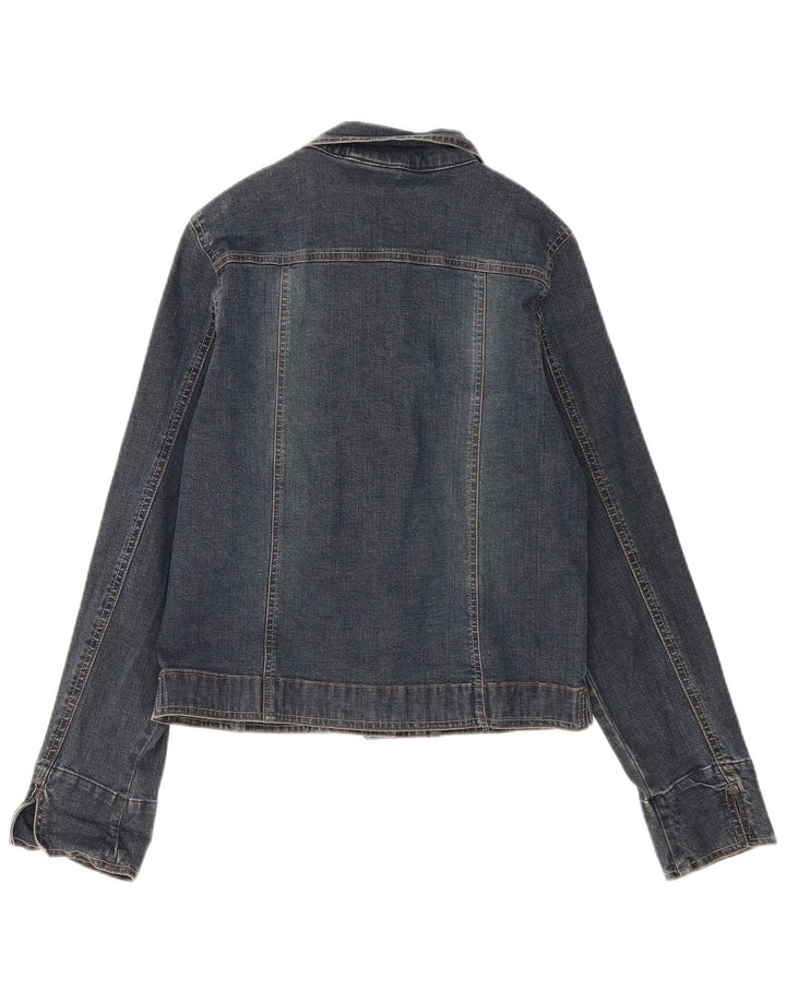 Jaqueta jeans feminina SASHA UK 12 azul marinho médio