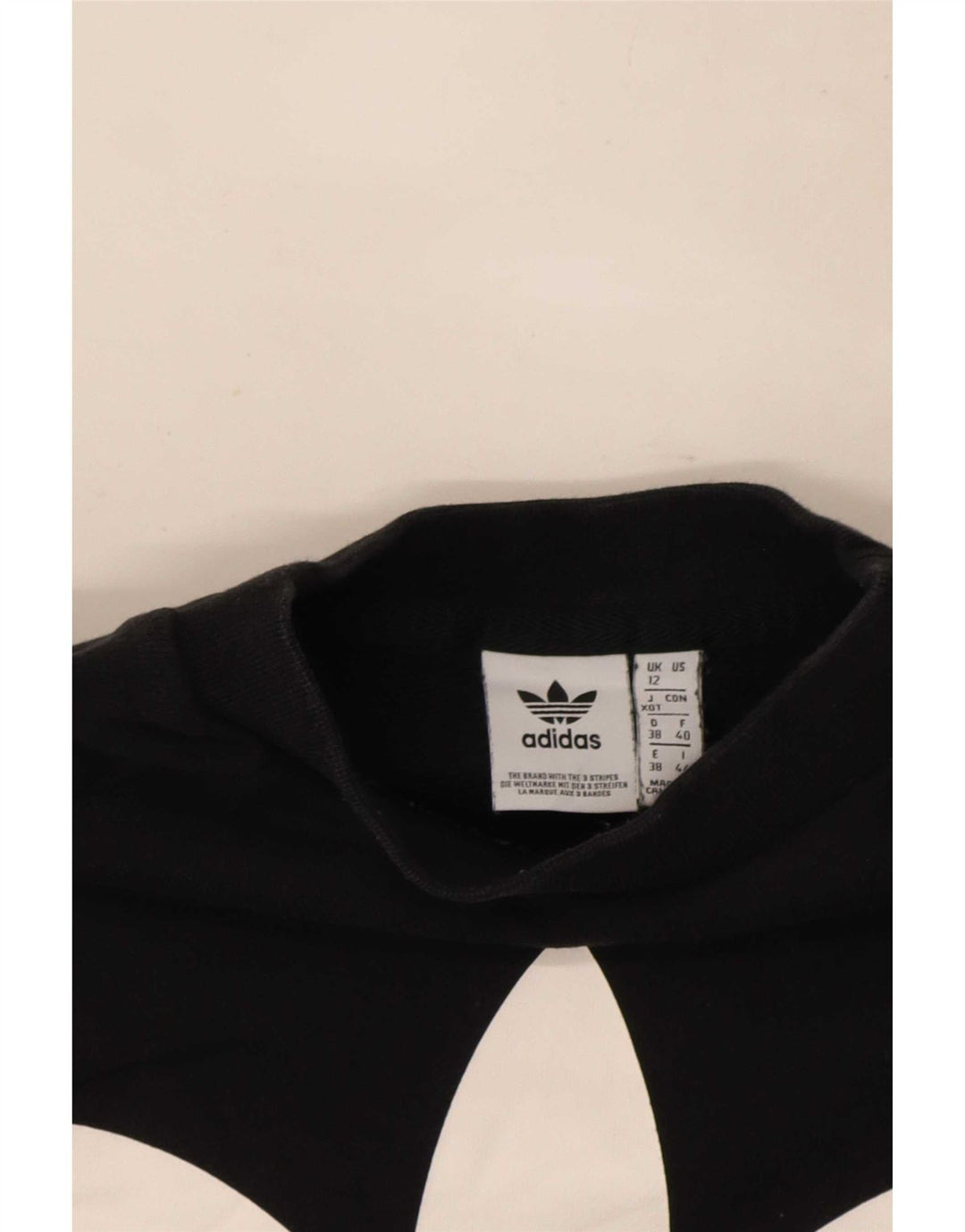 Adidas feminino gráfico moletom jumper reino unido 12 médio preto
