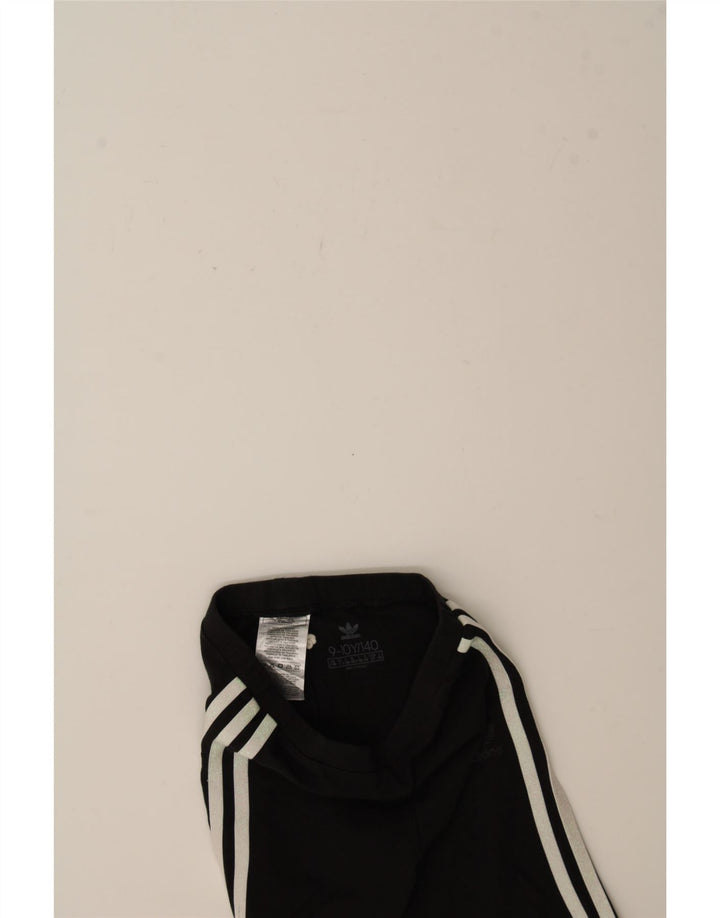 ADIDAS Girls Leggings 9-10 Years Black Cotton Vintage Adidas and Second-Hand Adidas from Messina Hembry 