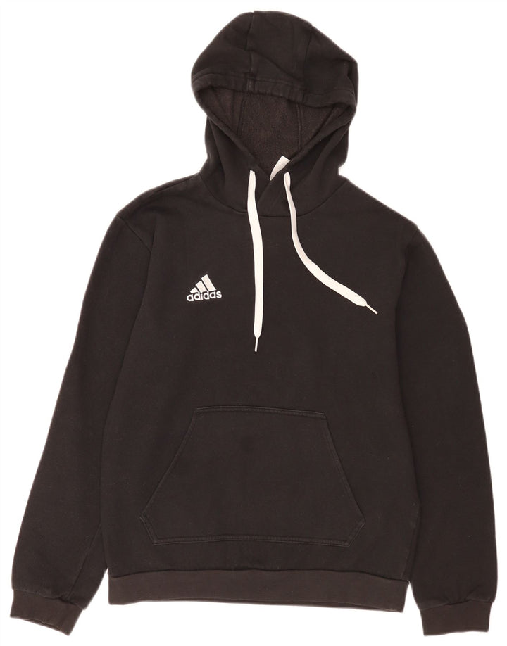 Adidas Mens Hoodie Jumper Pequeno Algodão Preto