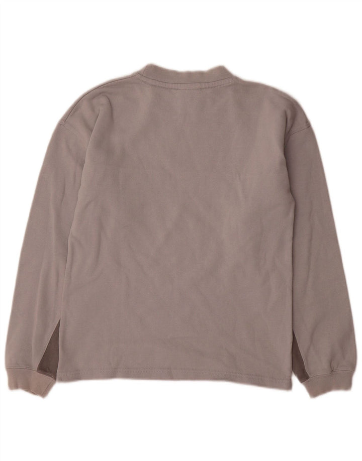 REEBOK Meninos moletom gráfico jumper 11-12 anos cinza colorblock