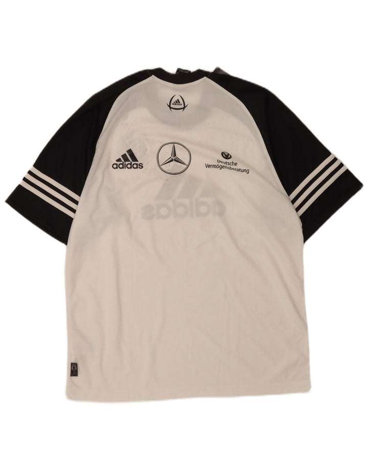 Adidas Mens Graphic T-Shirt Top UK 40/42 Médio Branco Colorblock Poliéster