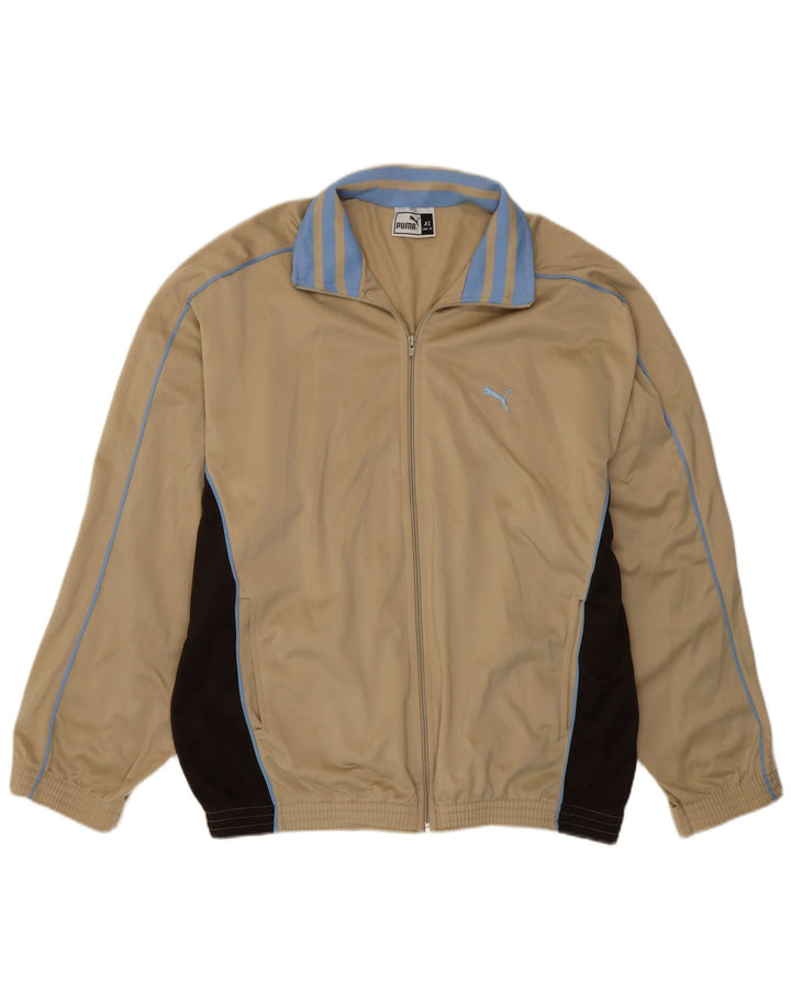 Puma Mens Tracksuit Top Jacket XL Bege Colourblock Poliéster