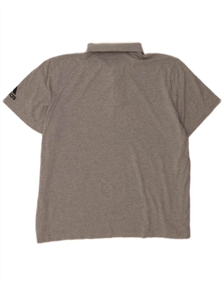 Camisa polo masculina Adidas 2XL algodão cinza