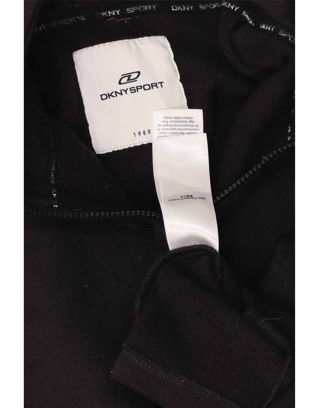 Dkny Mens Graphic Tracksuit Top Jaqueta Médio Poliéster Preto