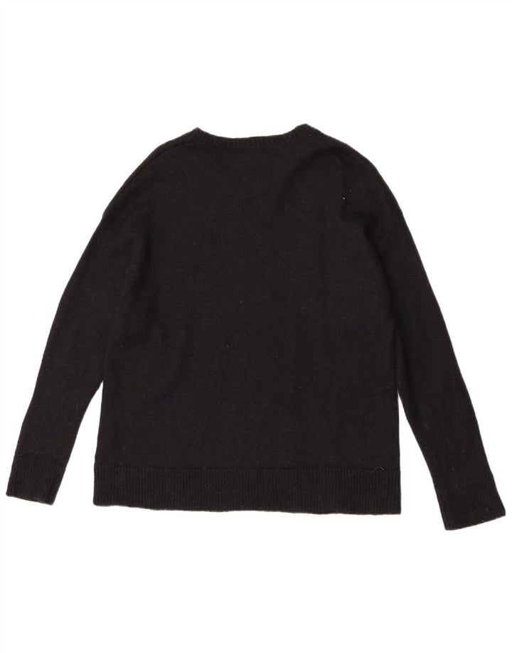 Suéter masculino Calvin Klein Jeans com gola canoa gráfico médio preto