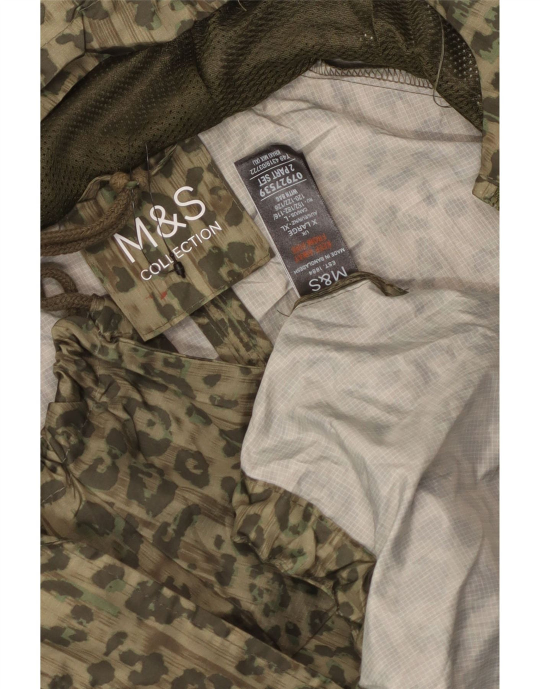 Jaqueta Parka Feminina Oversized Marks & Spencer UK 18 XL Cáqui Animal Print