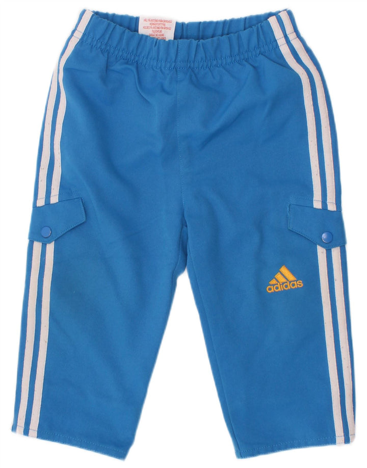 Calças de treino Adidas Baby Boys Cargo 6-9 meses azul poliéster