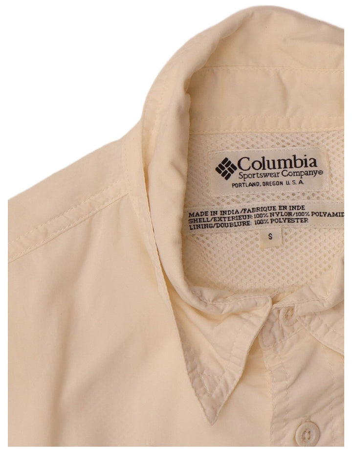 Camisa masculina COLUMBIA pequena off white nylon