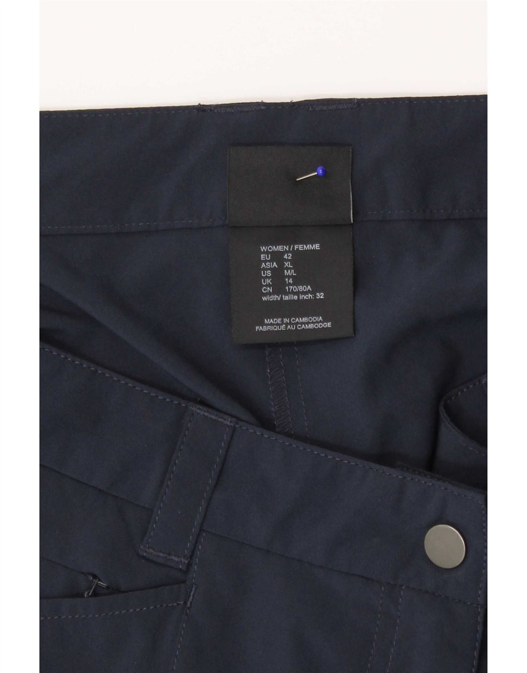 Skort feminino Jack Wolfskin UK 14 médio azul marinho