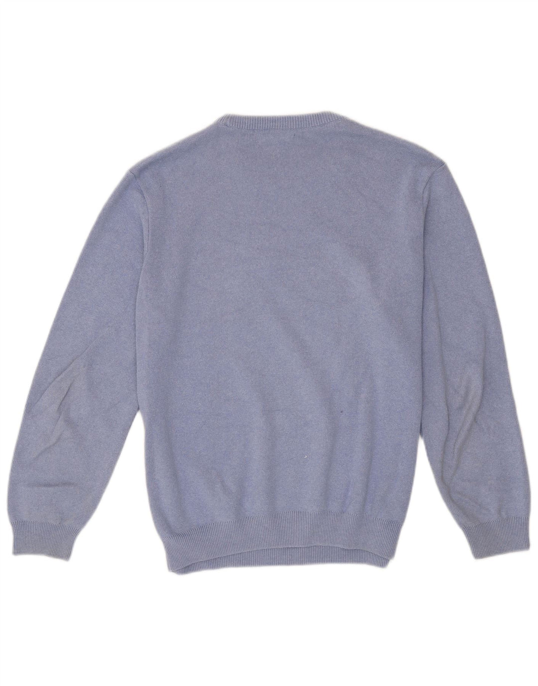 Zara Suéter masculino com gola redonda, azul médio