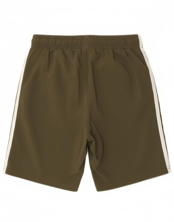 Shorts esportivos masculinos Adidas 9-10 anos cáqui poliéster
