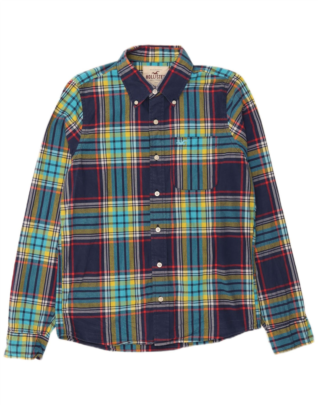 HOLLISTER Mens Shirt Large Multicoloured Check Cotton