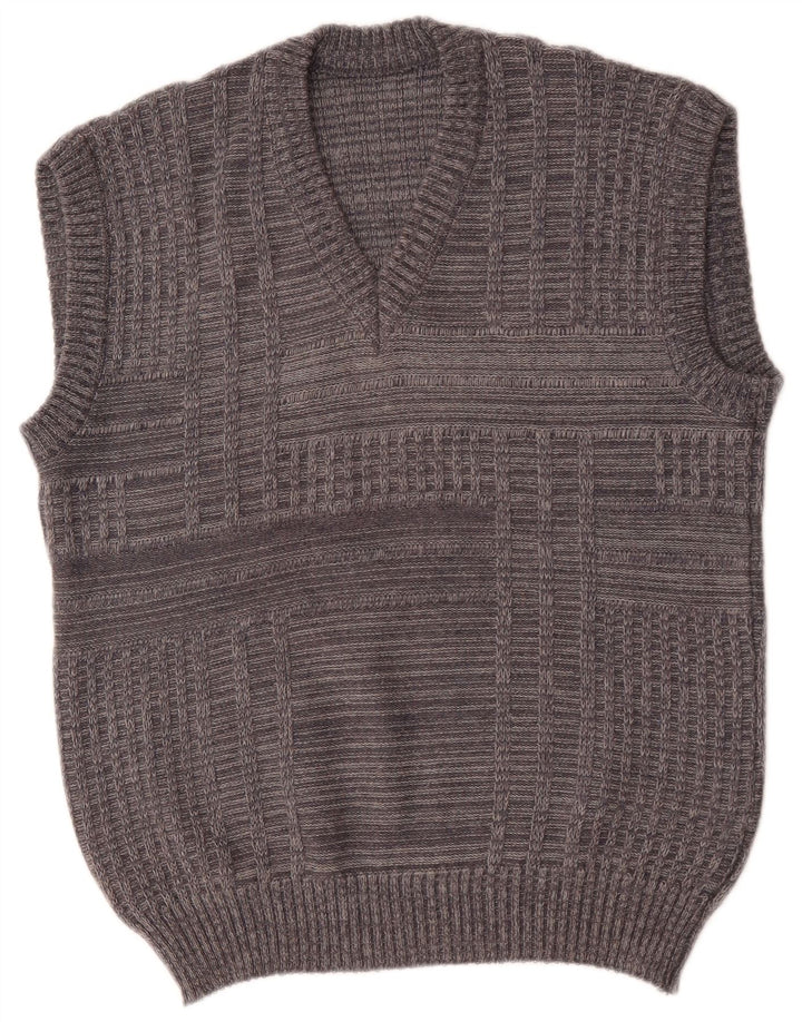 Regata masculina vintage com colete grande cinza