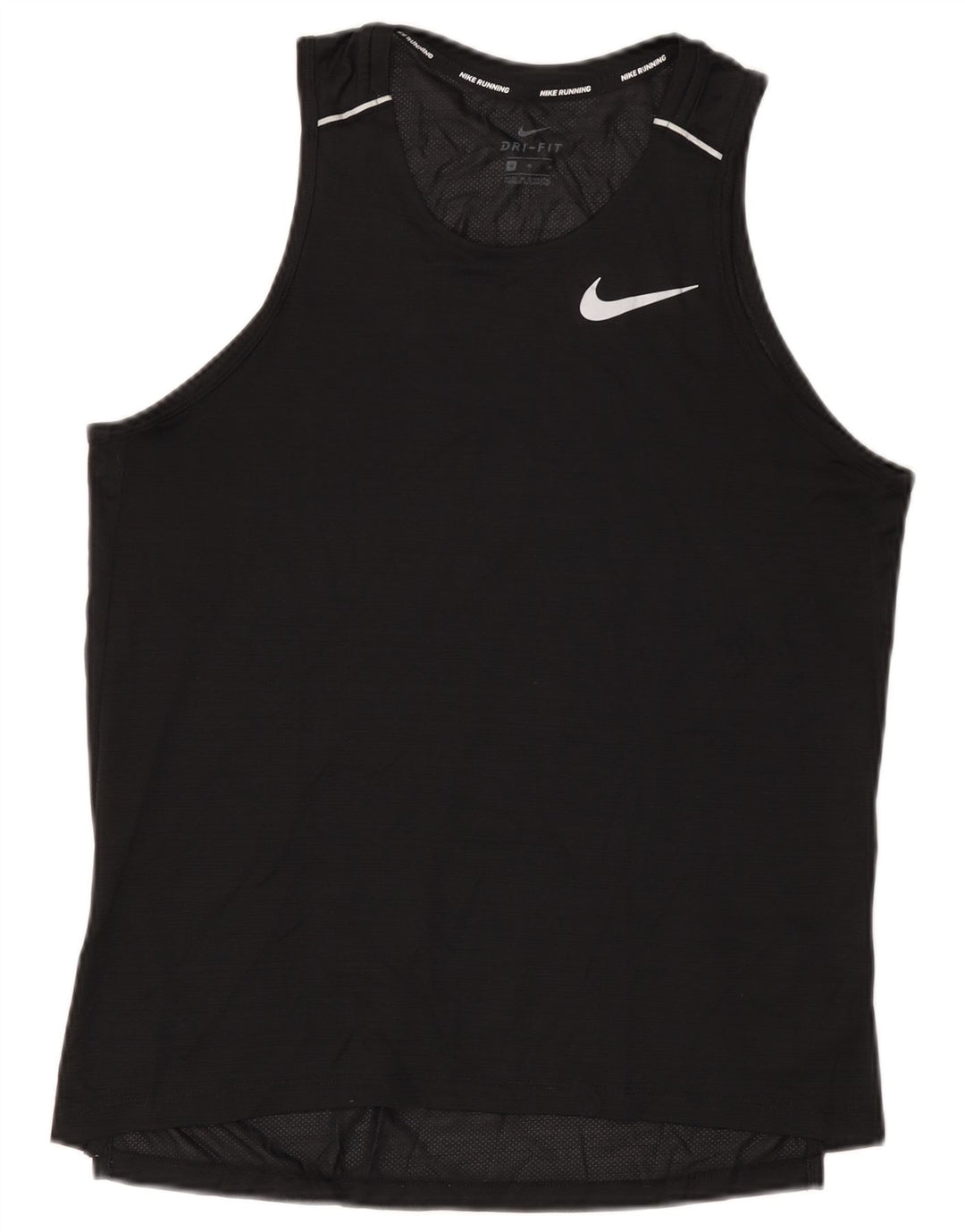 Nike Womens Dri Fit Vest Top UK 14 Médio Preto Poliéster