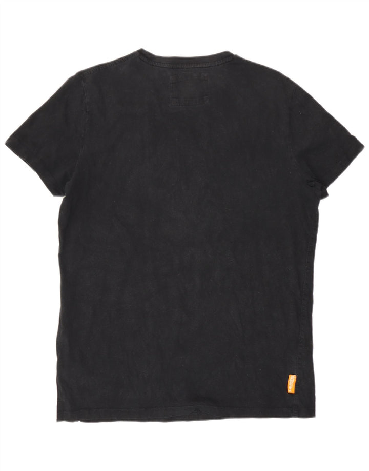 Camiseta masculina Superdry grande algodão preto
