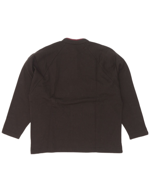Campagnolo feminino oversized gráfico moletom jumper Reino Unido 16 grande preto