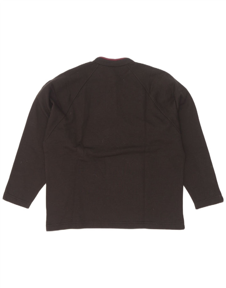 Campagnolo feminino oversized gráfico moletom jumper Reino Unido 16 grande preto