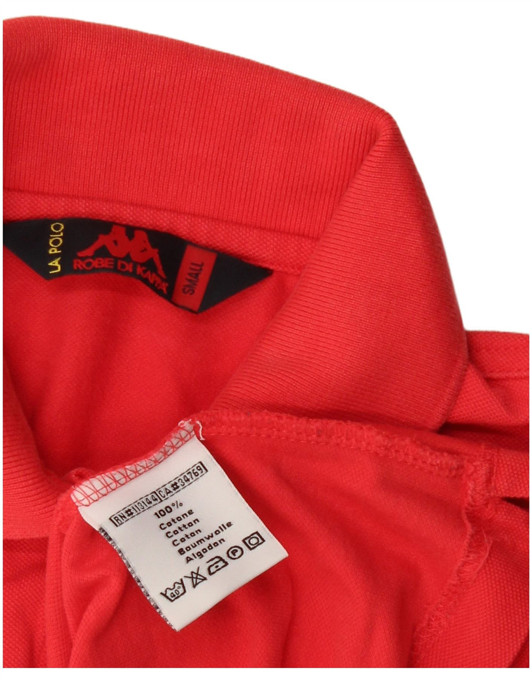 Camisa polo feminina Kappa UK 10 pequena algodão vermelho