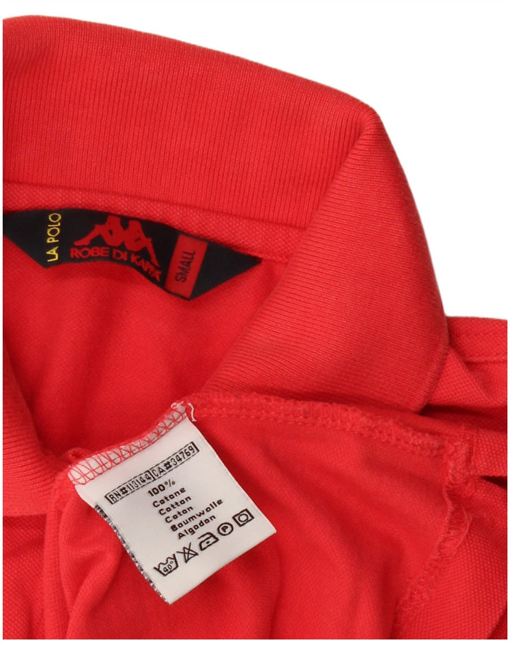 Camisa polo feminina Kappa UK 10 pequena algodão vermelho