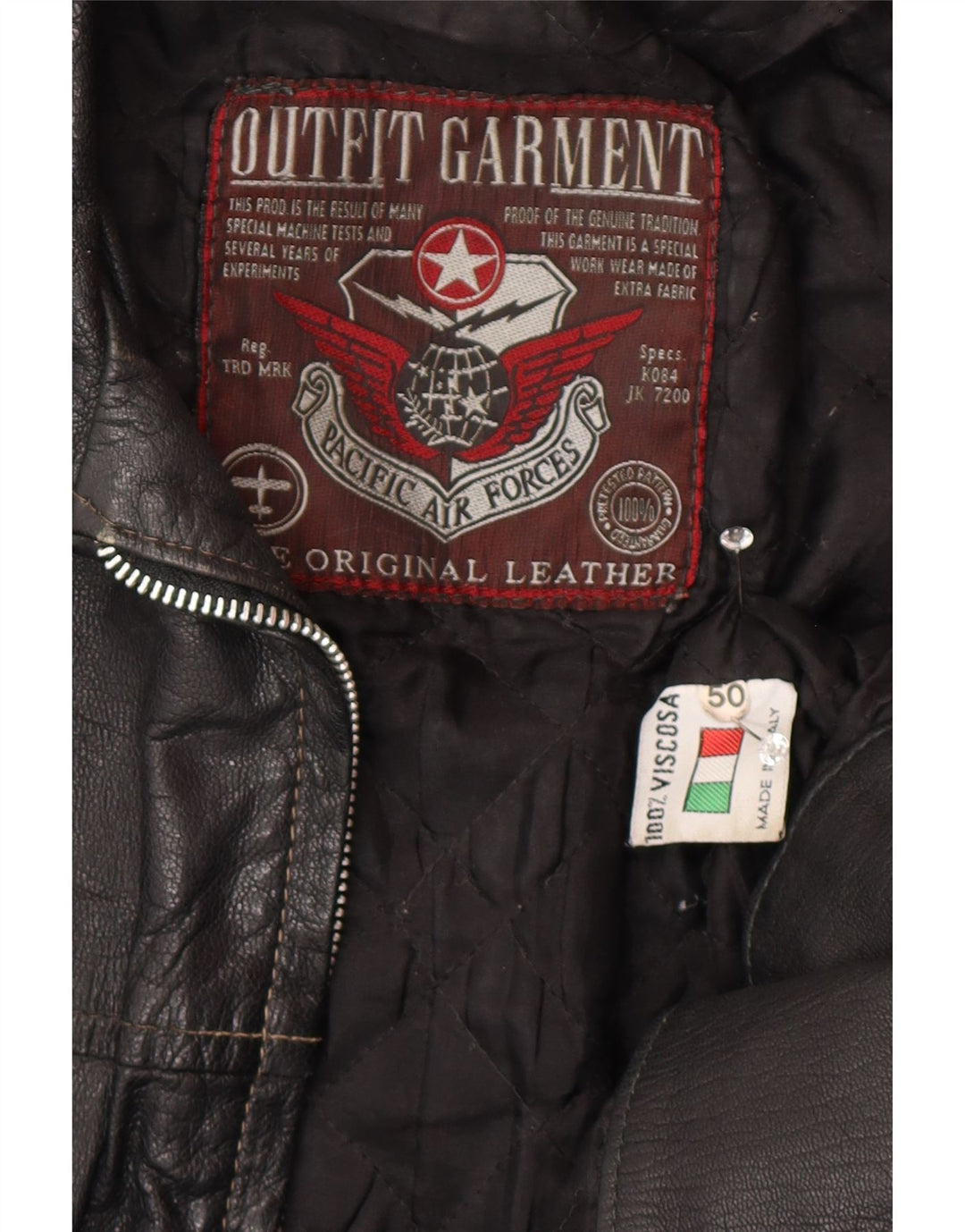 Jaqueta de couro masculina VINTAGE IT 50 grande couro preto