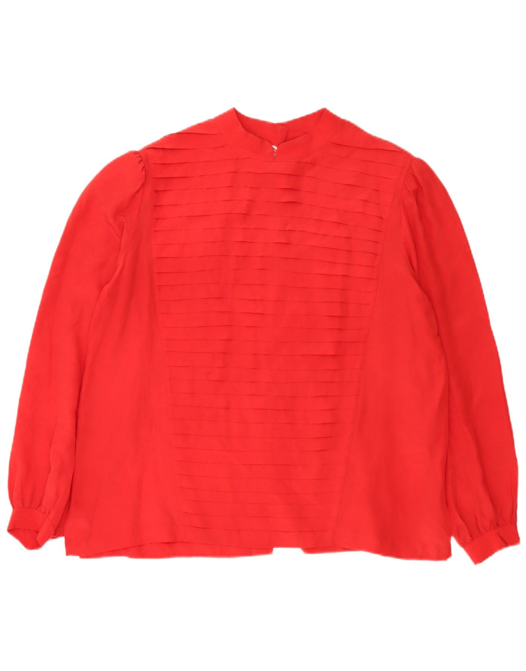 Blusa camisa feminina vintage UE 42 grande seda vermelha