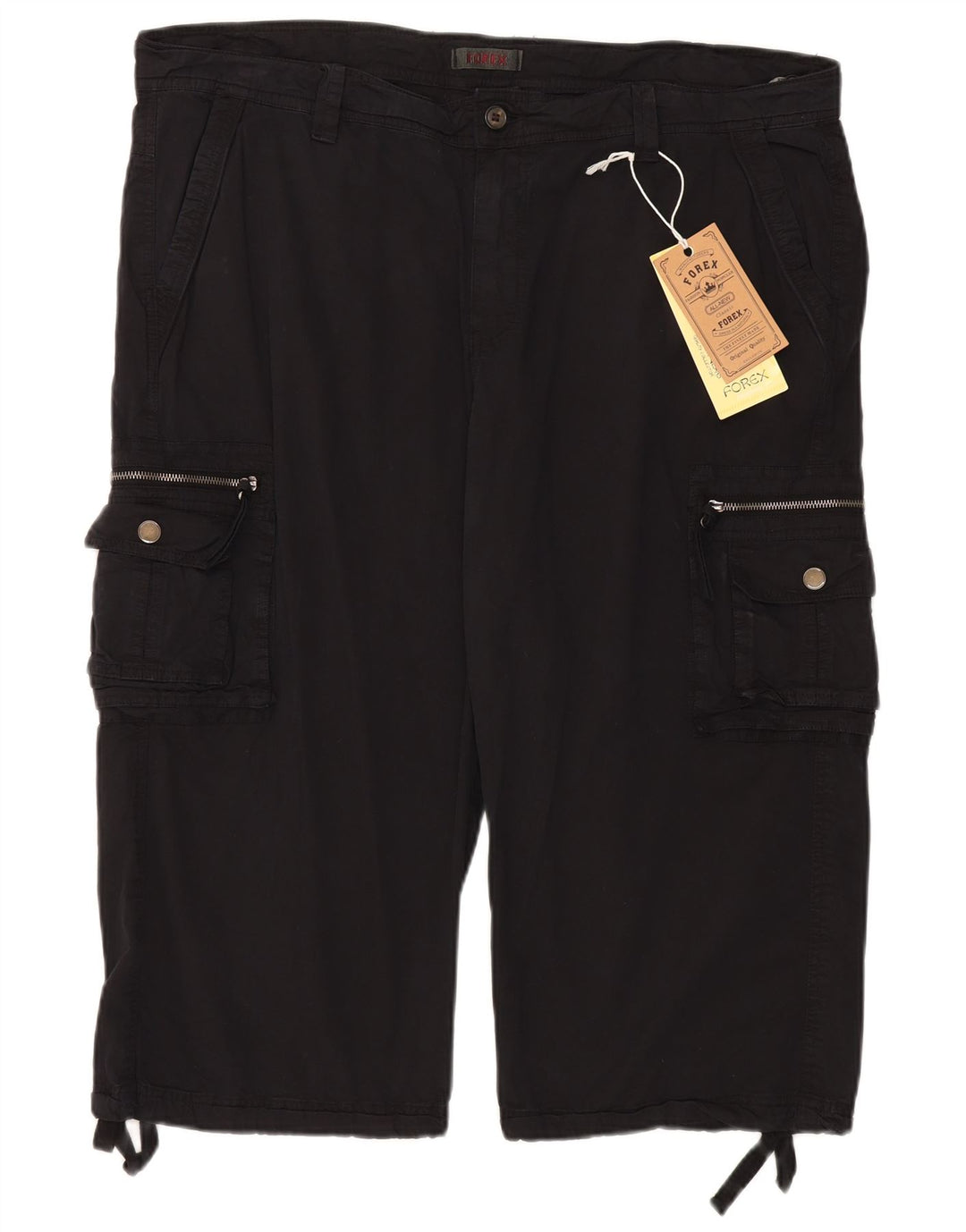 Shorts cargo masculinos Forex W40 XL algodão preto