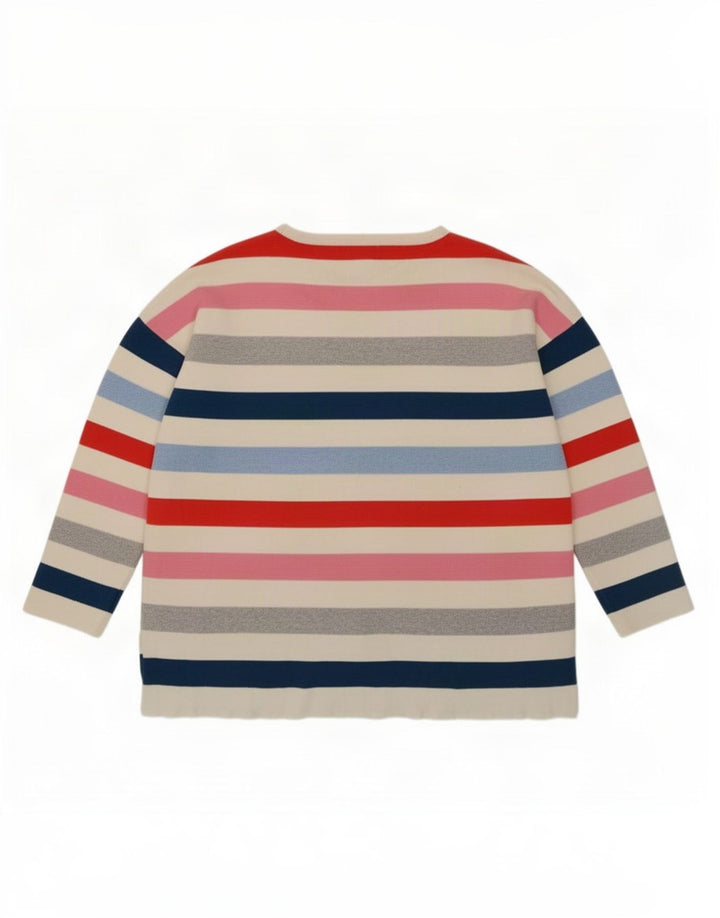 Blusa feminina Joules UK 14 grande listrada multicolorida