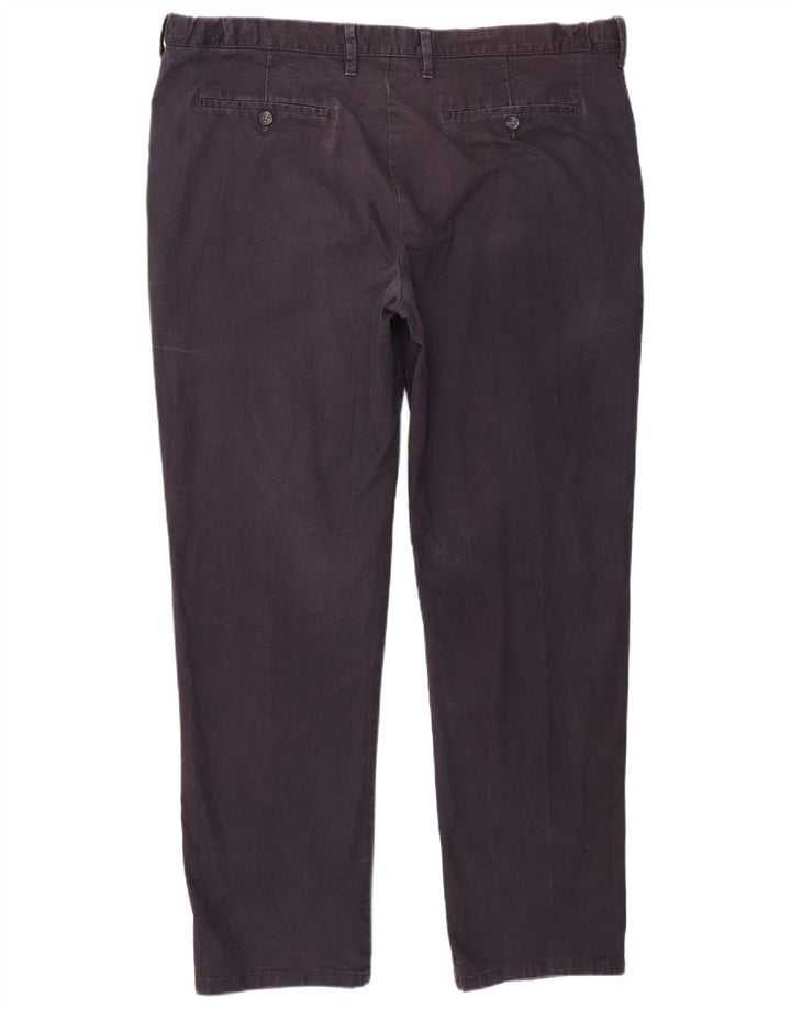 Calça chino masculina Marks & Spencer regular W42 L33 algodão azul marinho