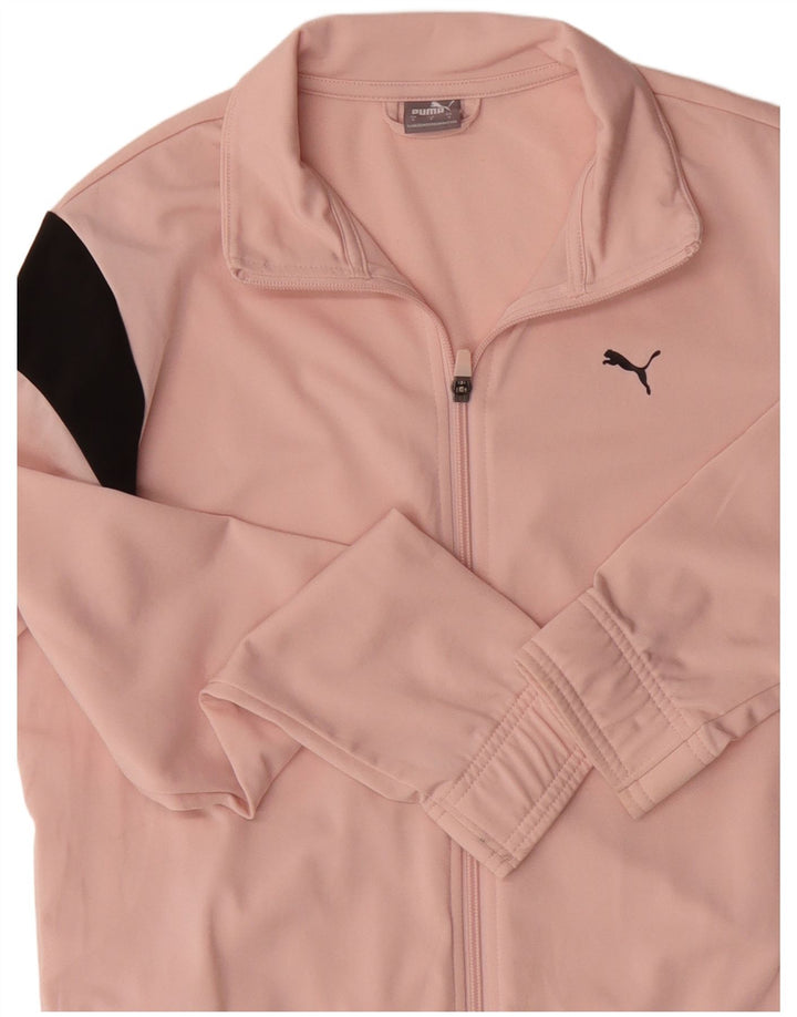PUMA Mens Tracksuit Top Jacket Pequeno Rosa Colourblock Poliéster