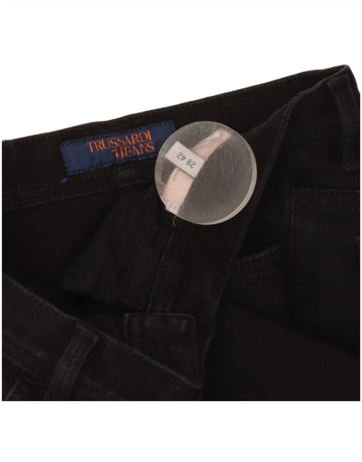 Trussardi Jeans feminino cintura média slim W28 L26 preto