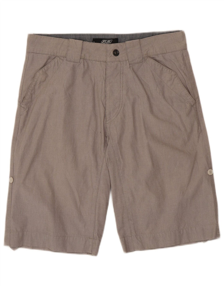 55DSL Shorts Chino Masculino W29 Algodão Risca de Giz Cinza Médio