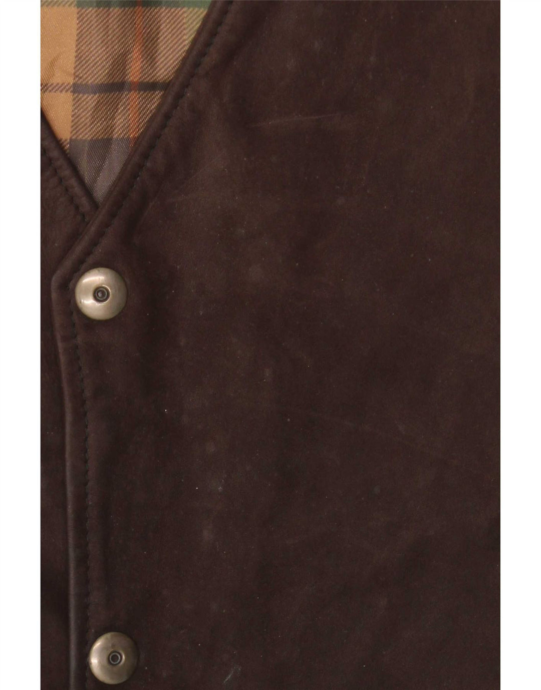 Colete de couro masculino vintage IT 56 2XL marrom