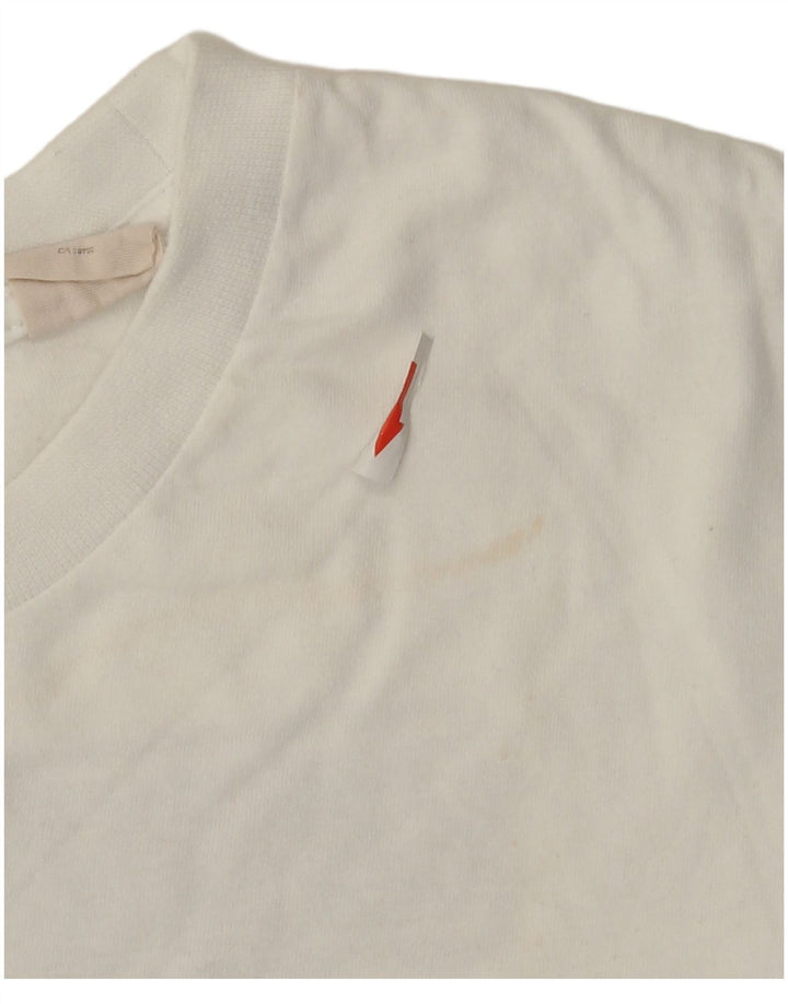 Timberland Camiseta masculina gráfica grande algodão branco